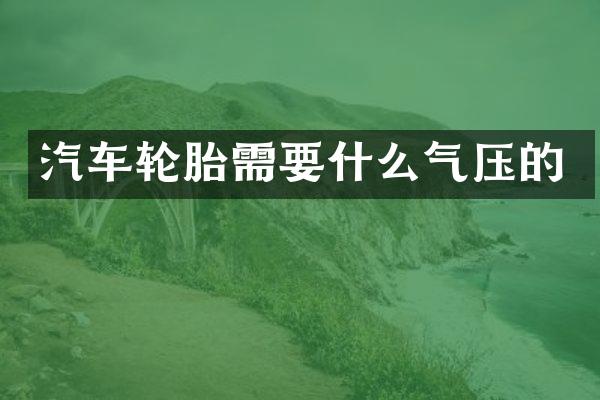 汽车轮胎需要什么气压的