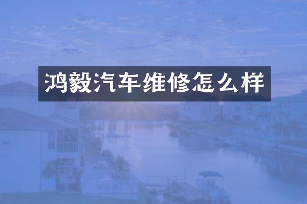 鸿毅汽车维修怎么样