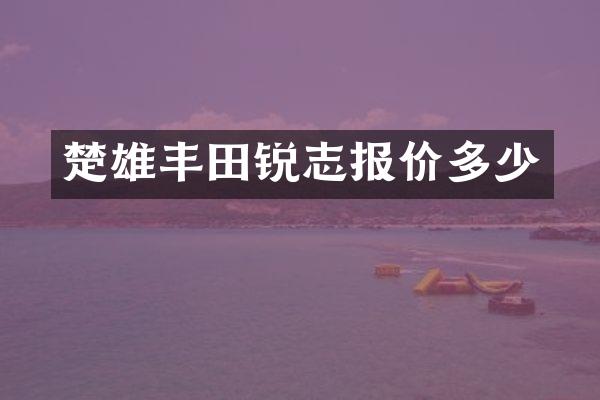 楚雄丰田锐志报价多少