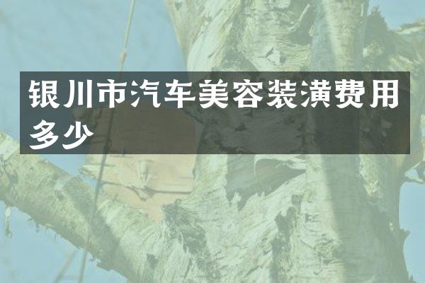 银川市汽车美容装潢费用多少