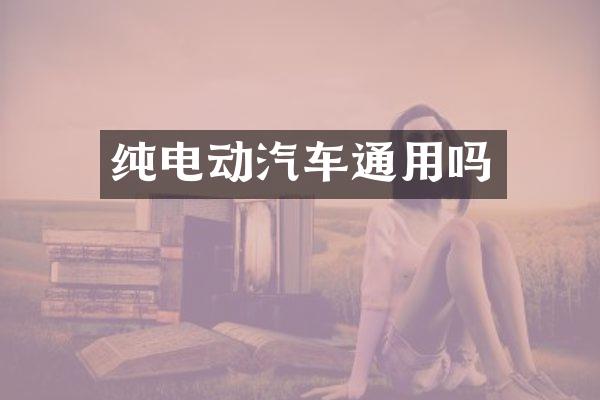 纯电动汽车通用吗