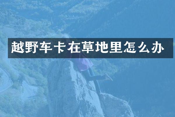 越野车卡在草地里怎么办
