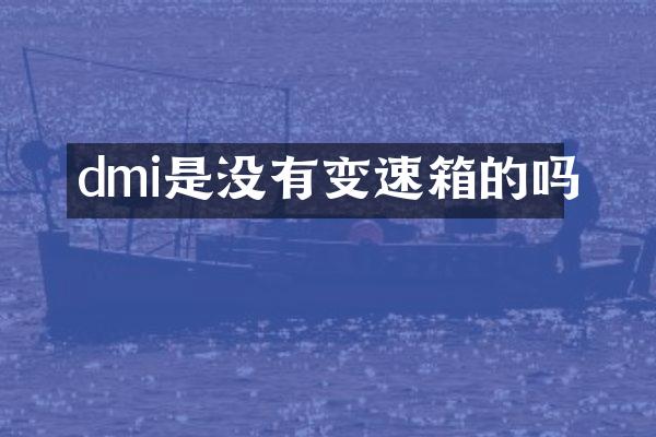 dmi是没有变速箱的吗