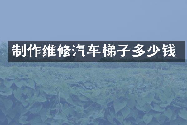 制作维修汽车梯子多少钱