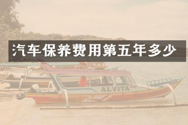 汽车保养费用第五年多少
