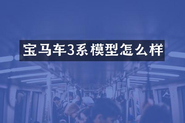 宝马车3系模型怎么样