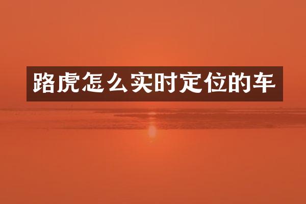 路虎怎么实时定位的车
