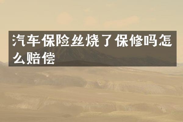 汽车保险丝烧了保修吗怎么赔偿