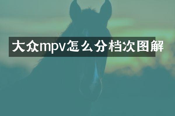 大众mpv怎么分档次图解