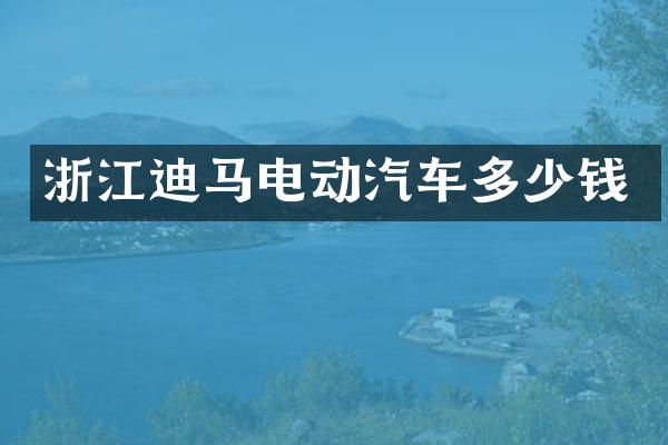 浙江迪马电动汽车多少钱