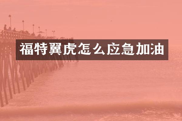 福特翼虎怎么应急加油
