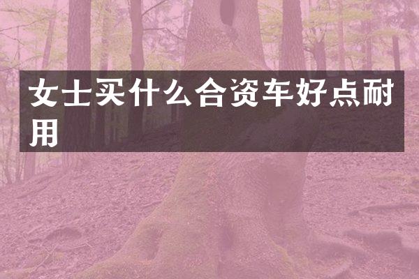 女士买什么合资车好点耐用