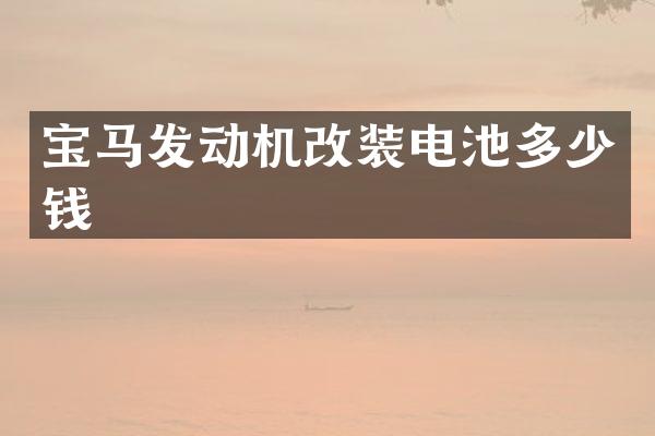 宝马发动机改装电池多少钱