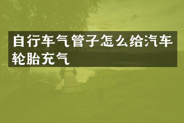 自行车气管子怎么给汽车轮胎充气