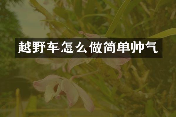 越野车怎么做简单帅气