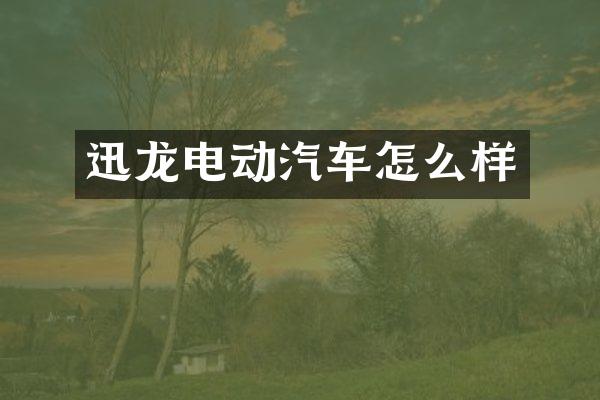 迅龙电动汽车怎么样