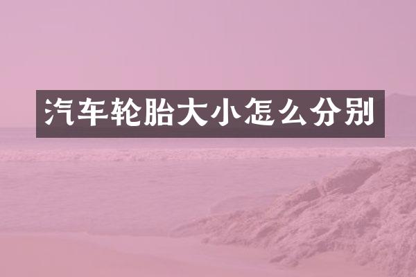 汽车轮胎大小怎么分别