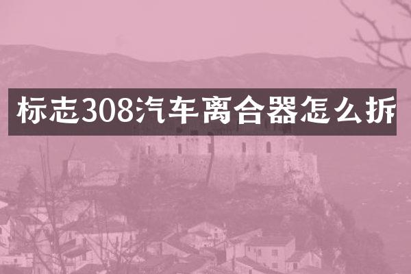 标志308汽车离合器怎么拆