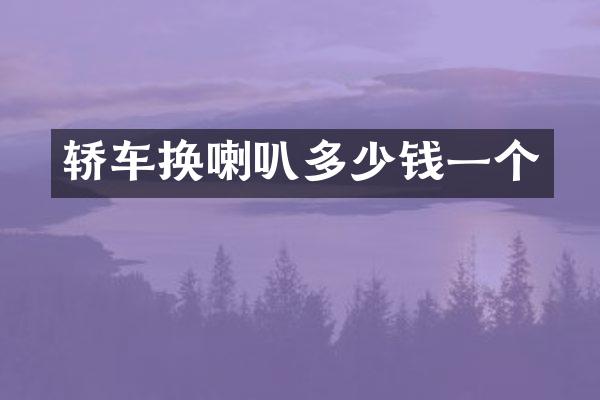 轿车换喇叭多少钱一个