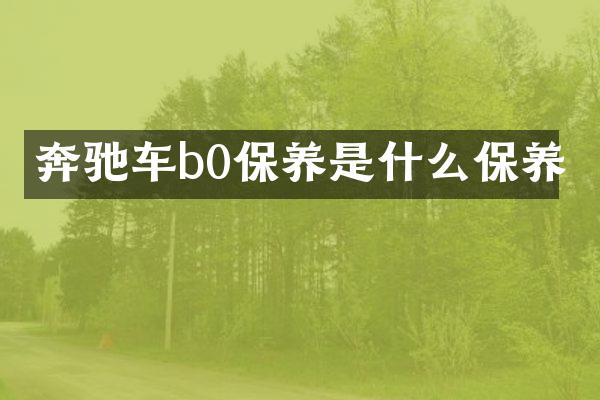 奔驰车b0保养是什么保养