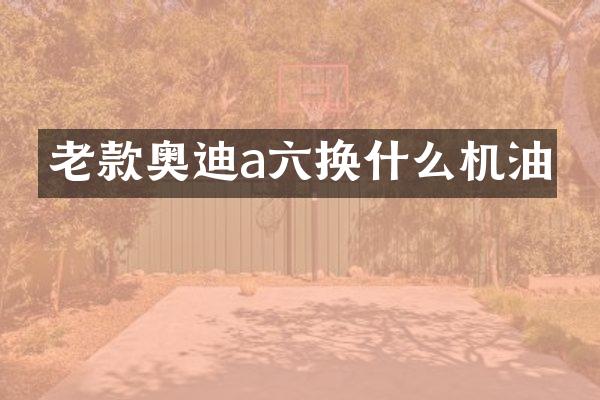 老款奥迪a六换什么机油