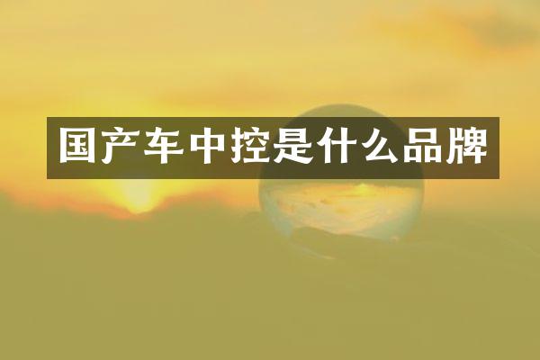 国产车中控是什么品牌