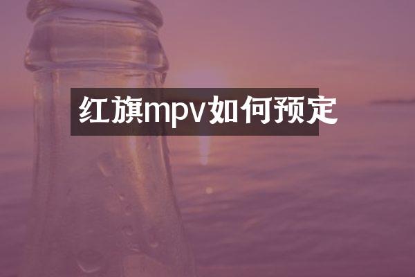红旗mpv如何预定