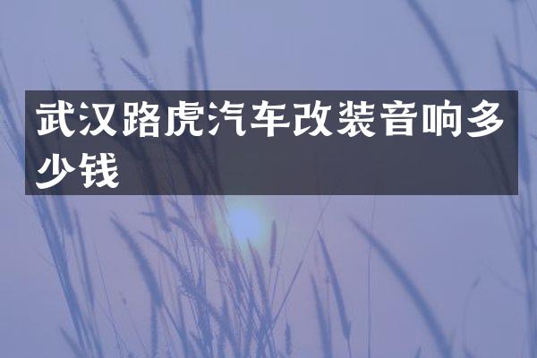 武汉路虎汽车改装音响多少钱