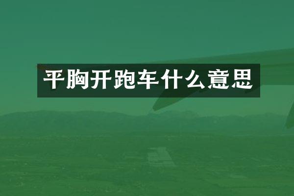 平胸开跑车什么意思