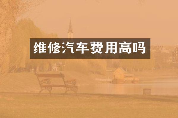 维修汽车费用高吗