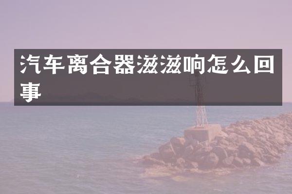 汽车离合器滋滋响怎么回事