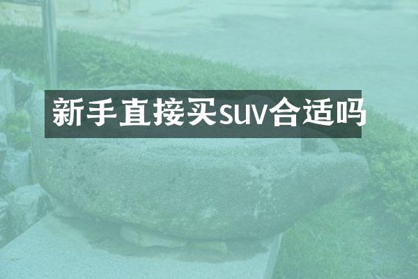 新手直接买suv合适吗