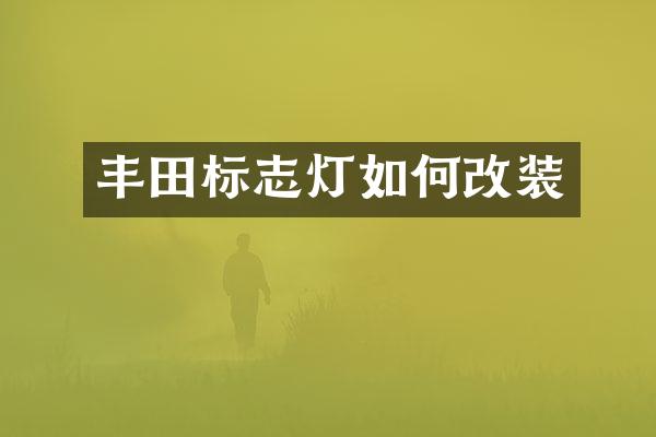 丰田标志灯如何改装
