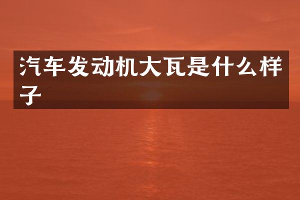 汽车发动机大瓦是什么样子