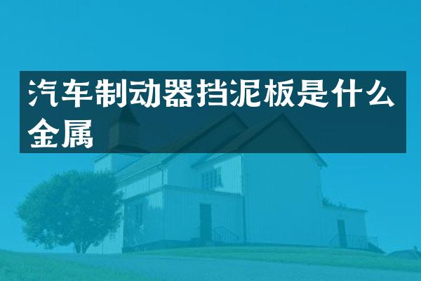 汽车制动器挡泥板是什么金属