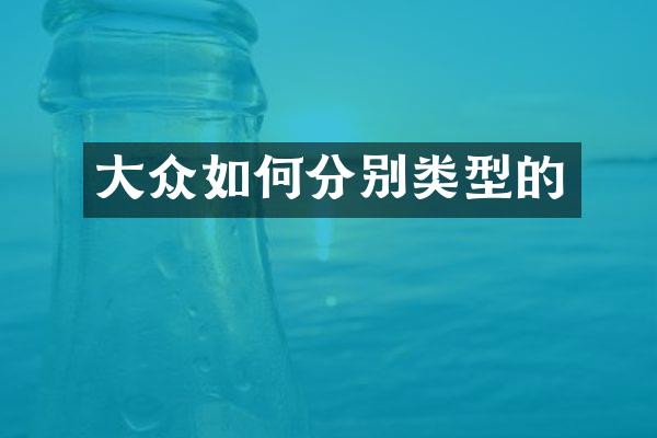 大众如何分别类型的