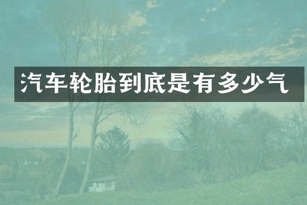 汽车轮胎到底是有多少气