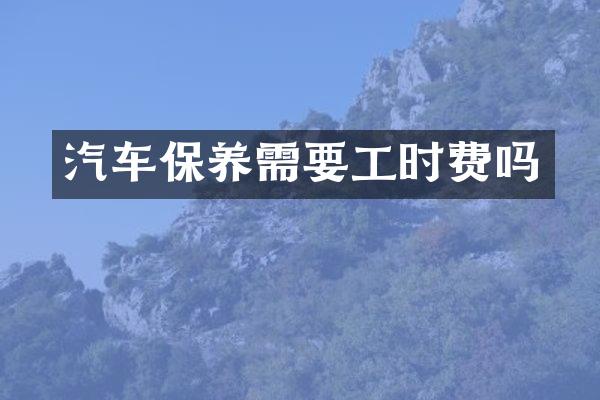 汽车保养需要工时费吗