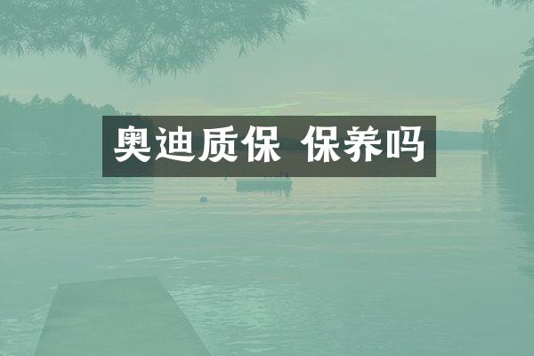 奥迪质保 保养吗