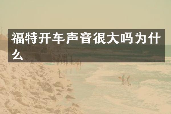 福特开车声音很大吗为什么