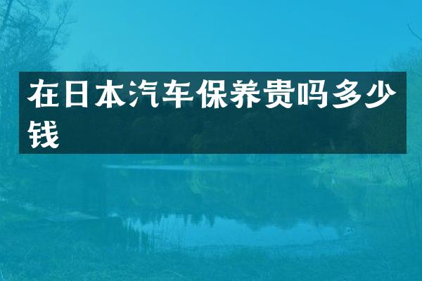 在日本汽车保养贵吗多少钱