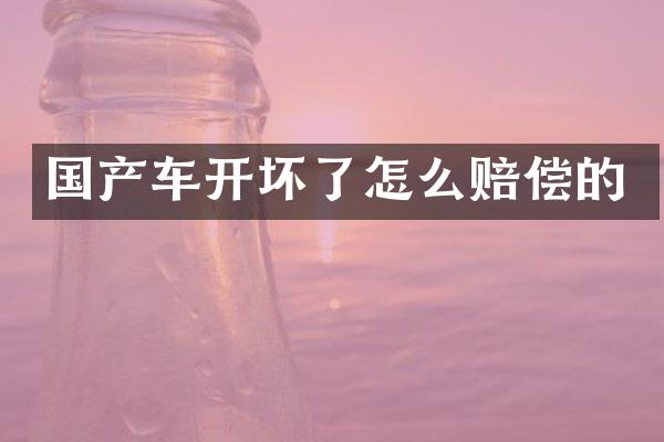 国产车开坏了怎么赔偿的