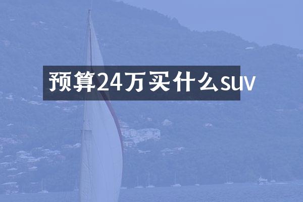 预算24万suv