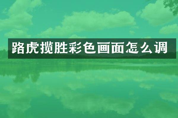路虎揽胜彩色画面怎么调
