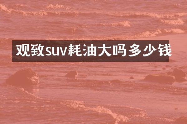 观致suv耗油大吗多少钱