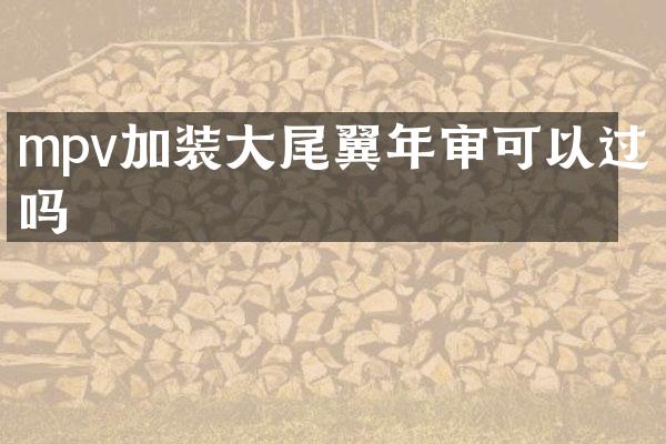 mpv加装大尾翼年审可以过吗