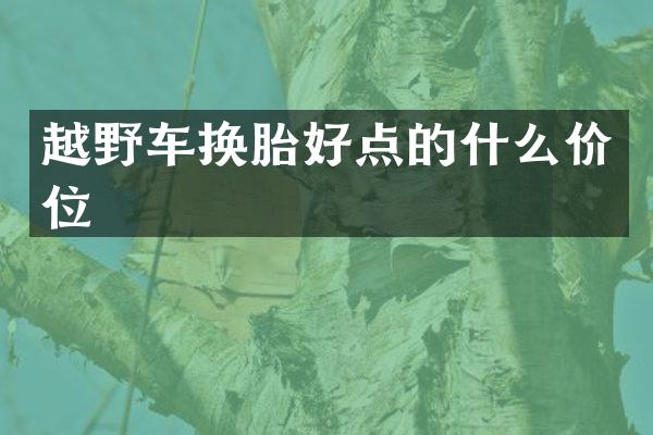 越野车换胎好点的什么价位