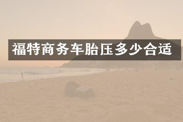 福特商务车胎压多少合适