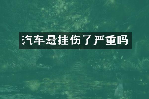 汽车悬挂伤了严重吗