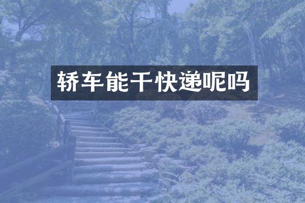轿车能干快递呢吗